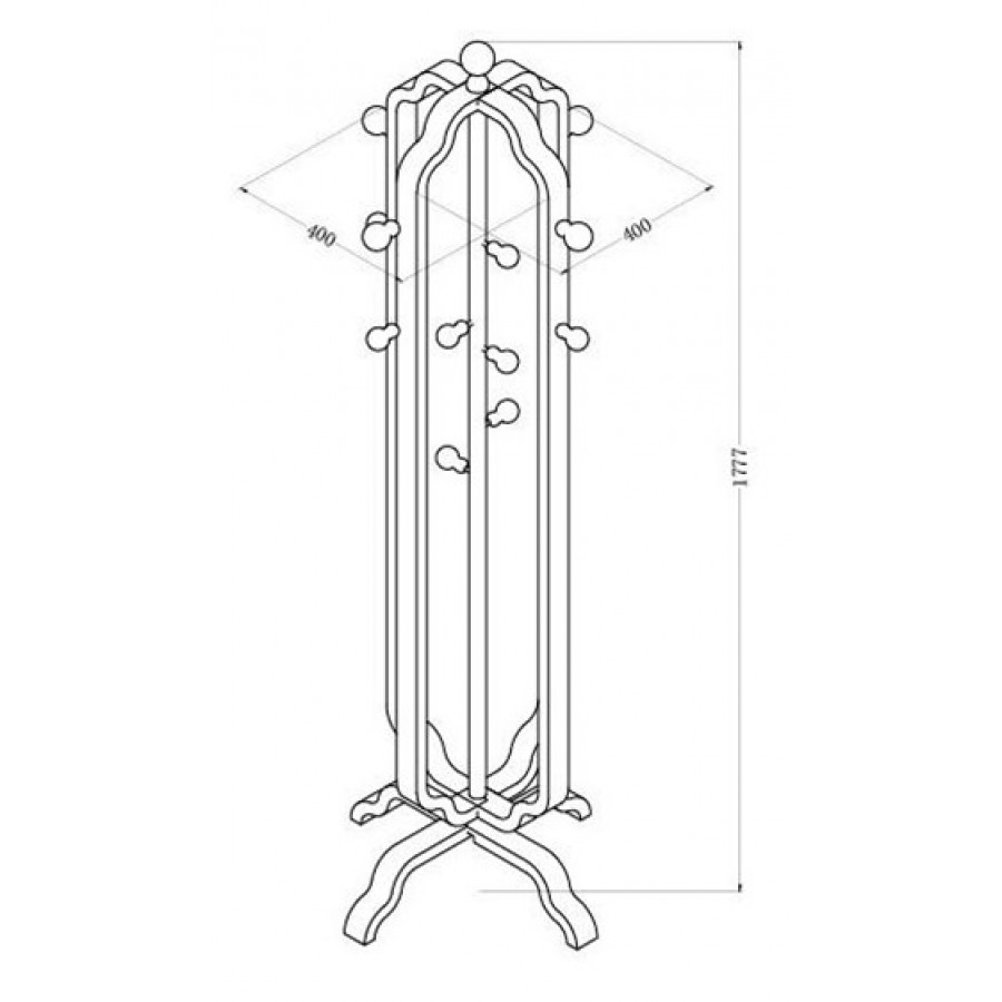 Curve Home Office Coat Stand